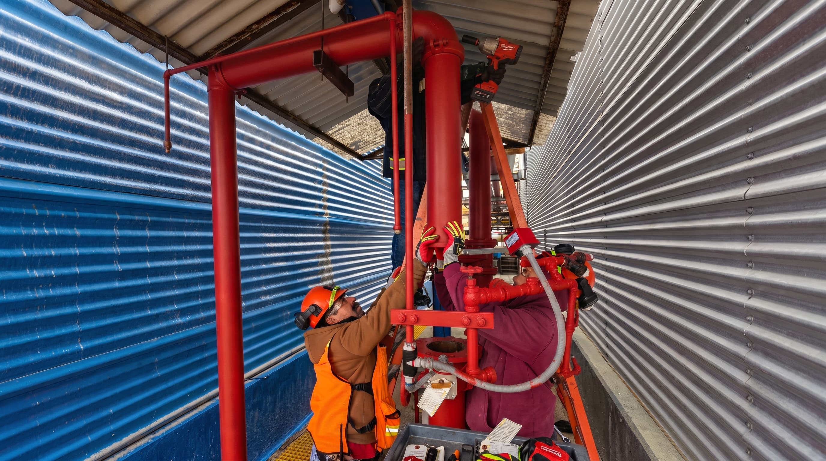 Equipo de ACC Fire Systems trabajando